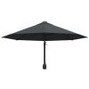 Wall-Mounted Parasol with Metal Pole 118.1" Anthracite