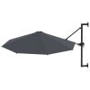 Wall-Mounted Parasol with Metal Pole 118.1" Anthracite